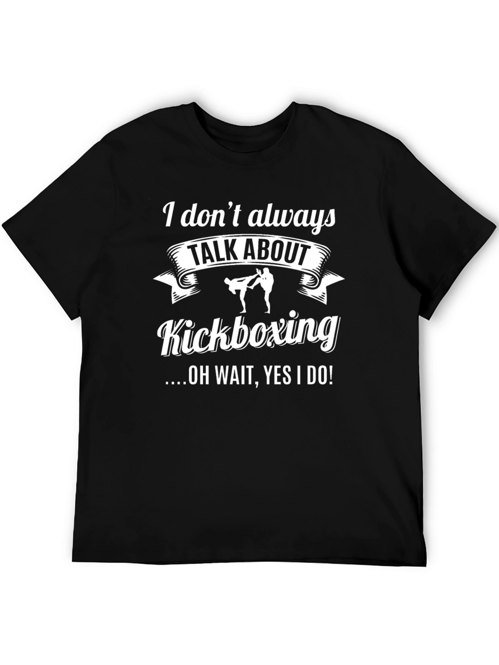 Kickboxing Graphic Tee - Black Cotton Blend