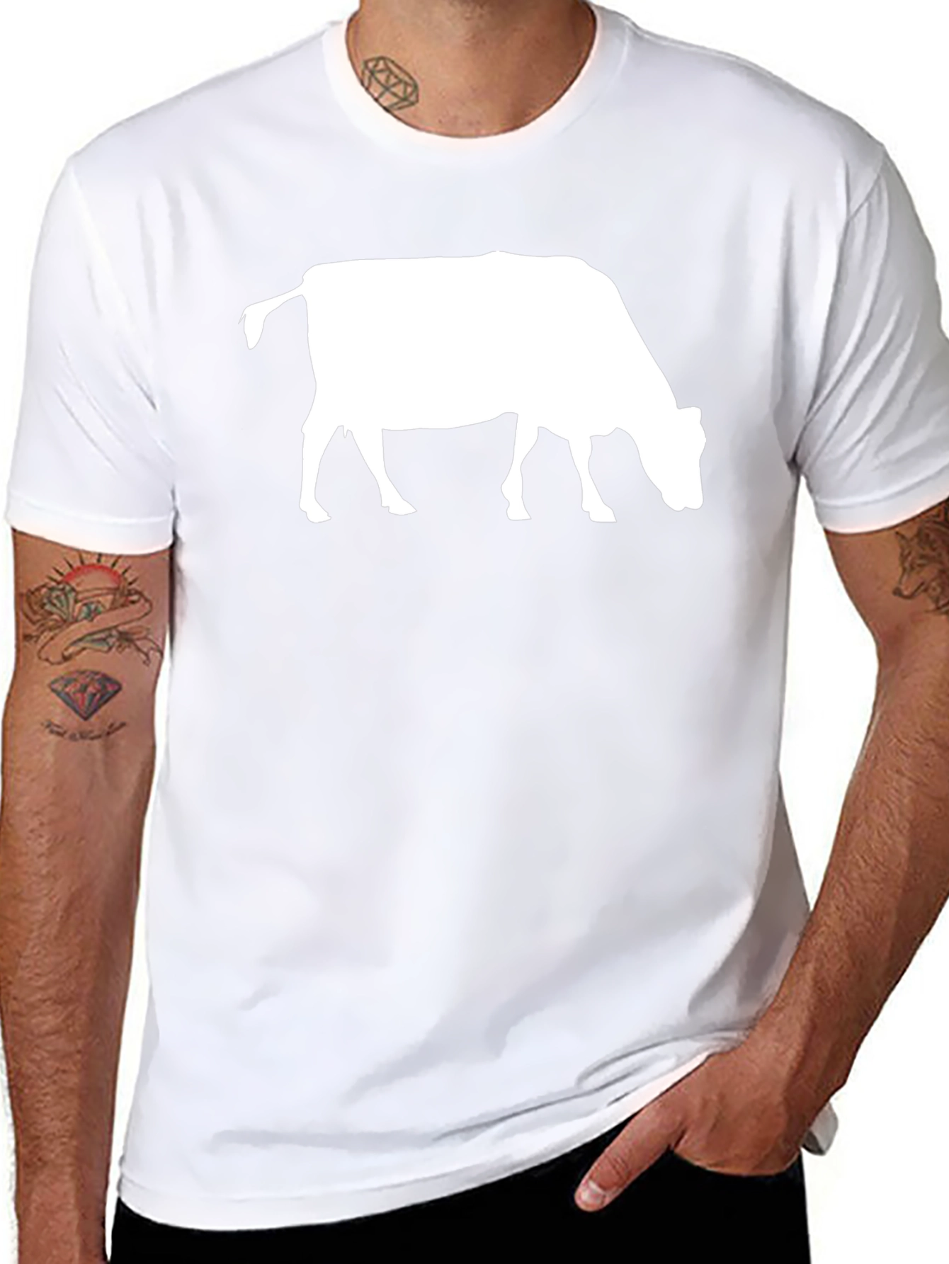 Cow Silhouette Graphic Tee - Unisex