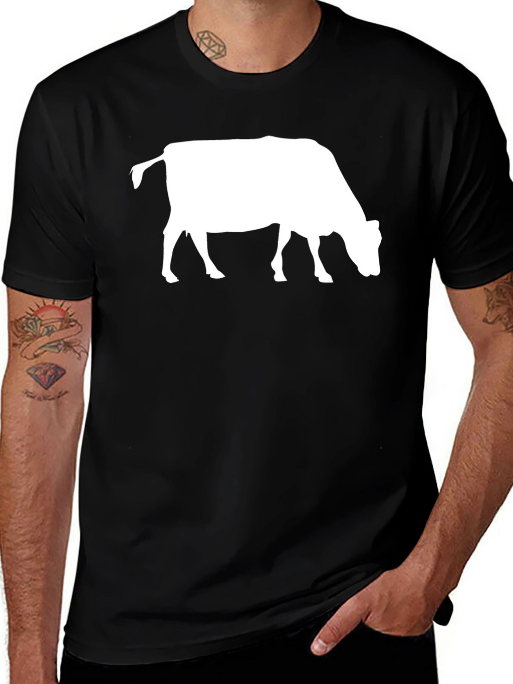 Cow Silhouette Graphic Tee - Unisex