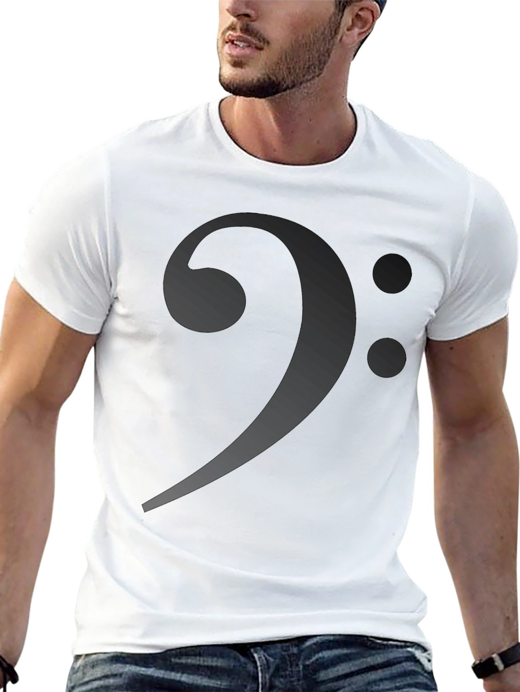 Bass Clef Graphic T-Shirt - Music Lover Tee