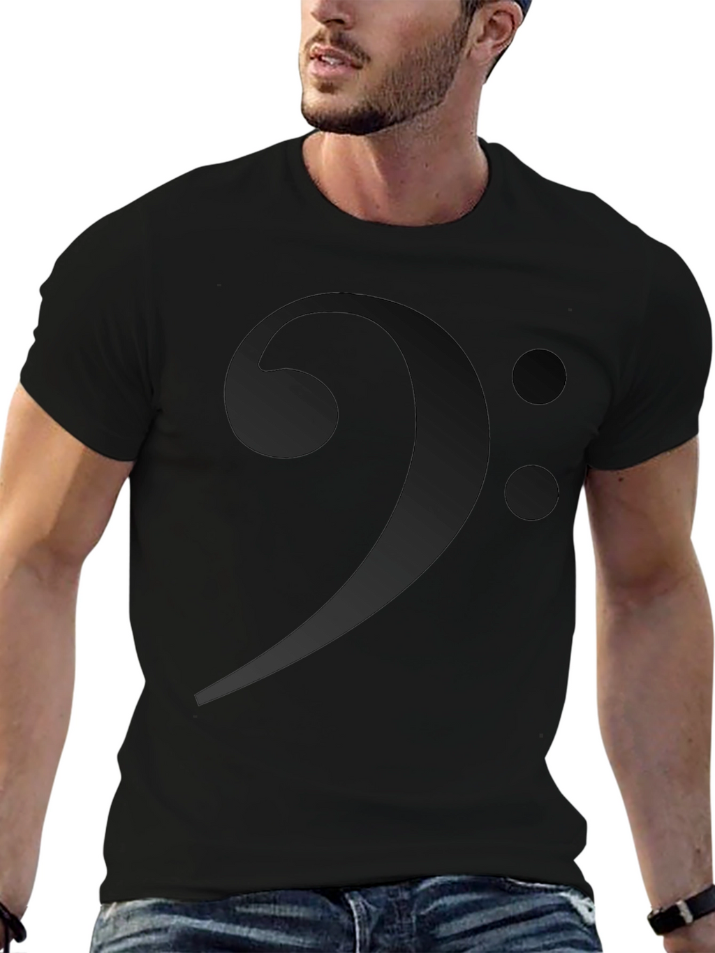 Bass Clef Graphic T-Shirt - Music Lover Tee