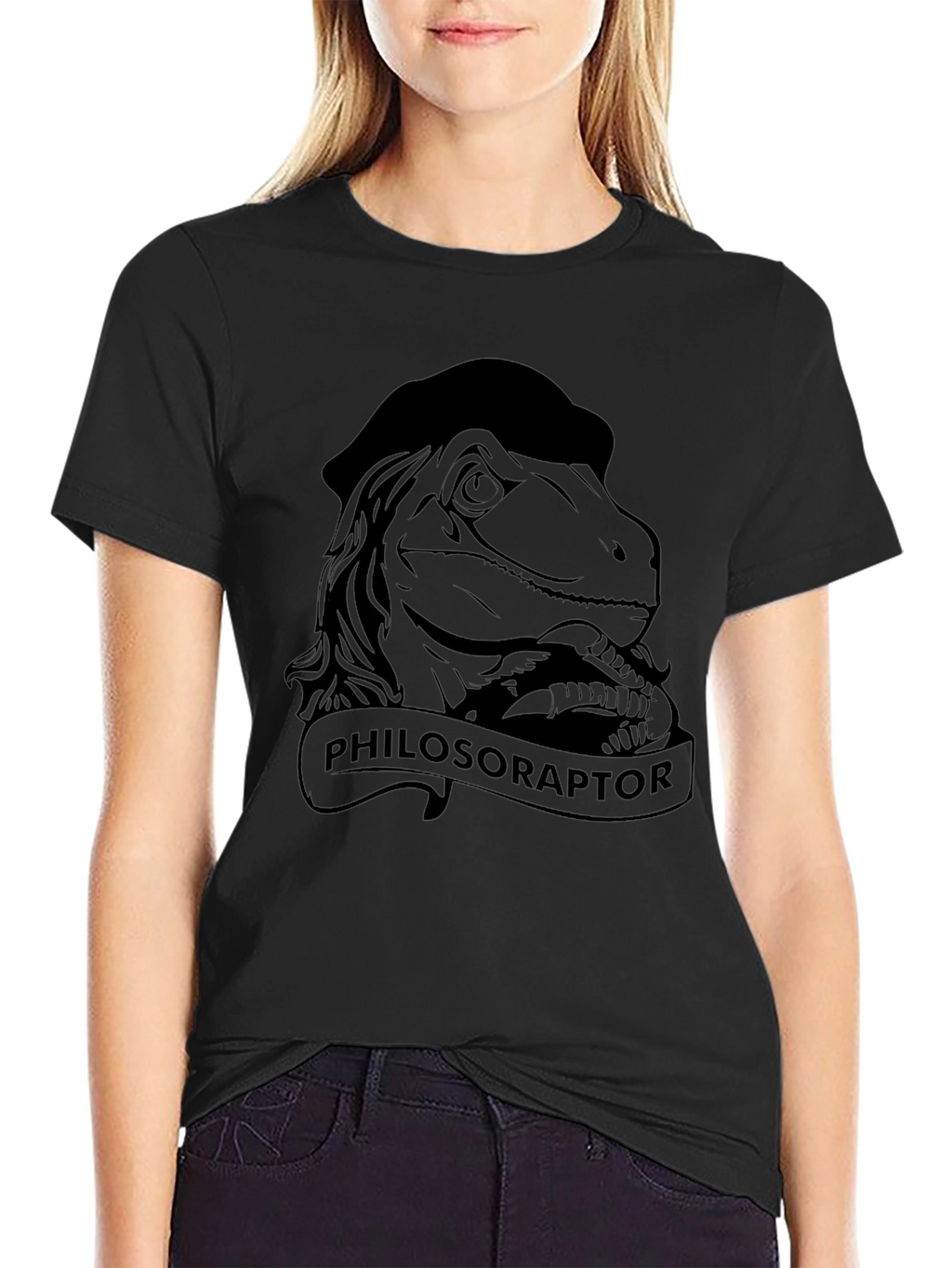 Philosoraptor Graphic Tee - Black