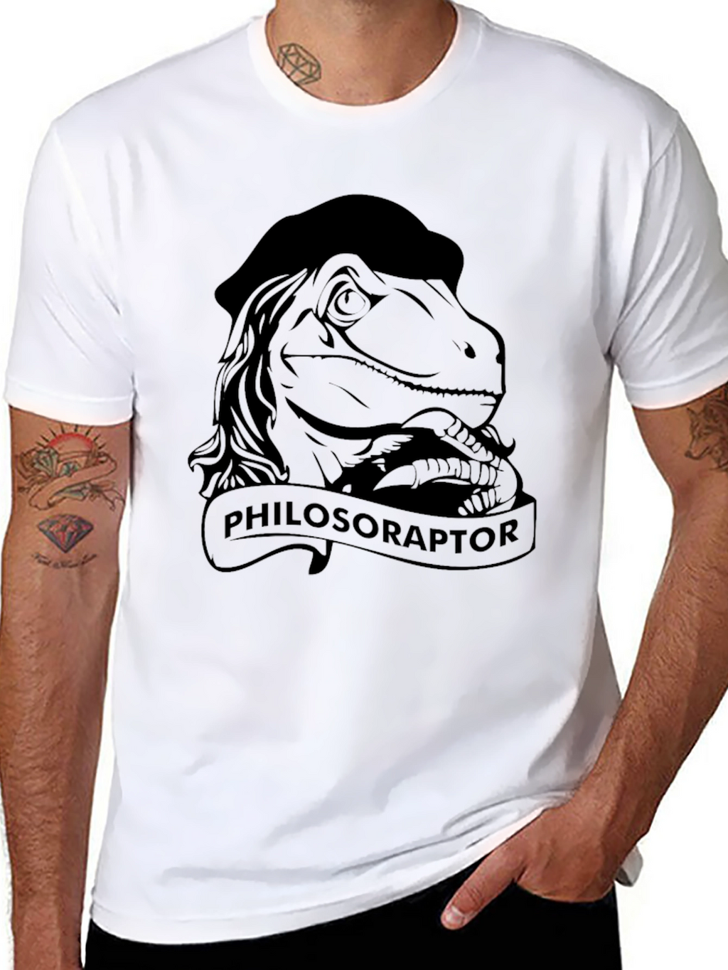 Philosoraptor Graphic Tee - Black