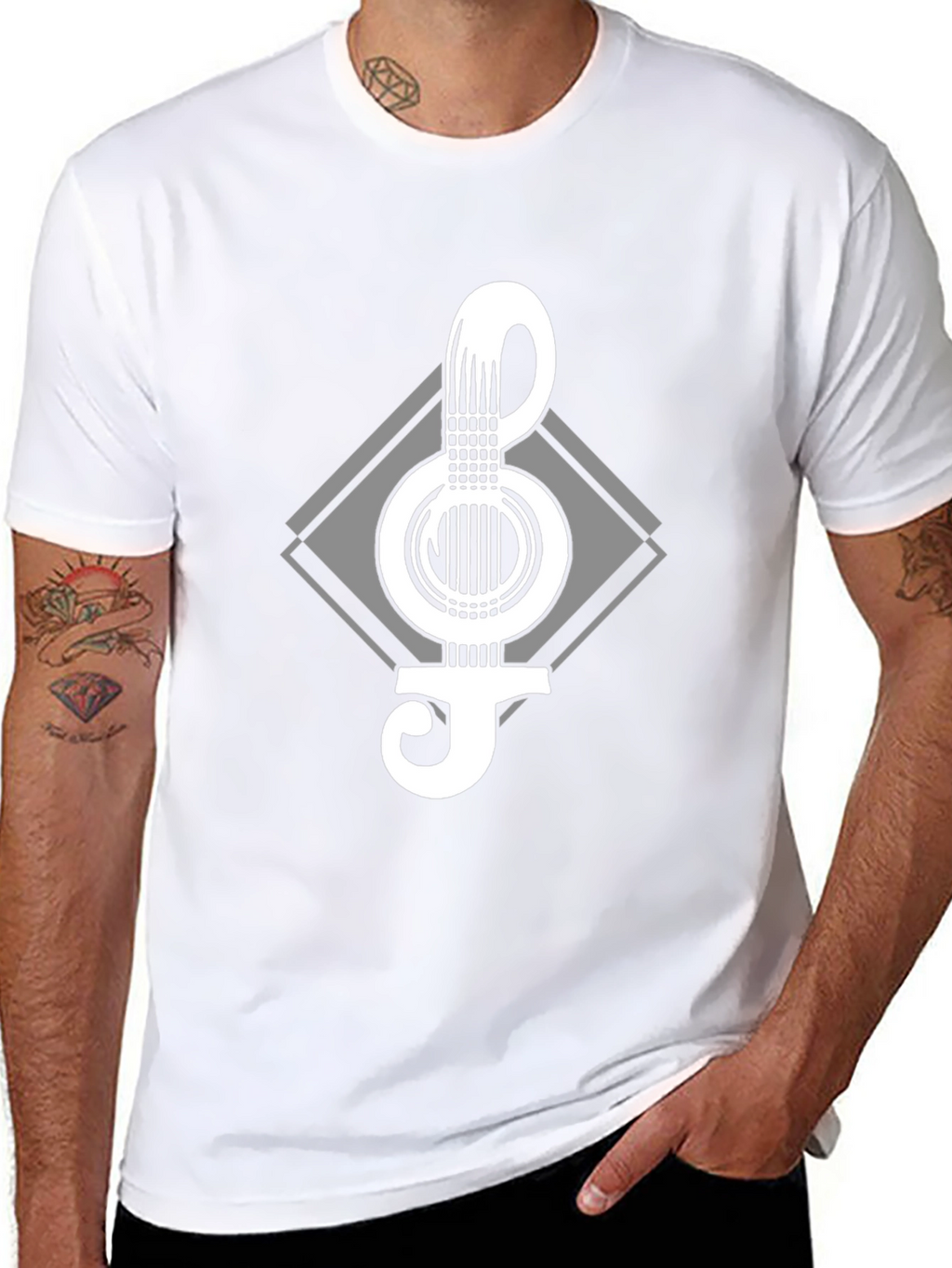 Guitar Treble Clef Graphic Tee