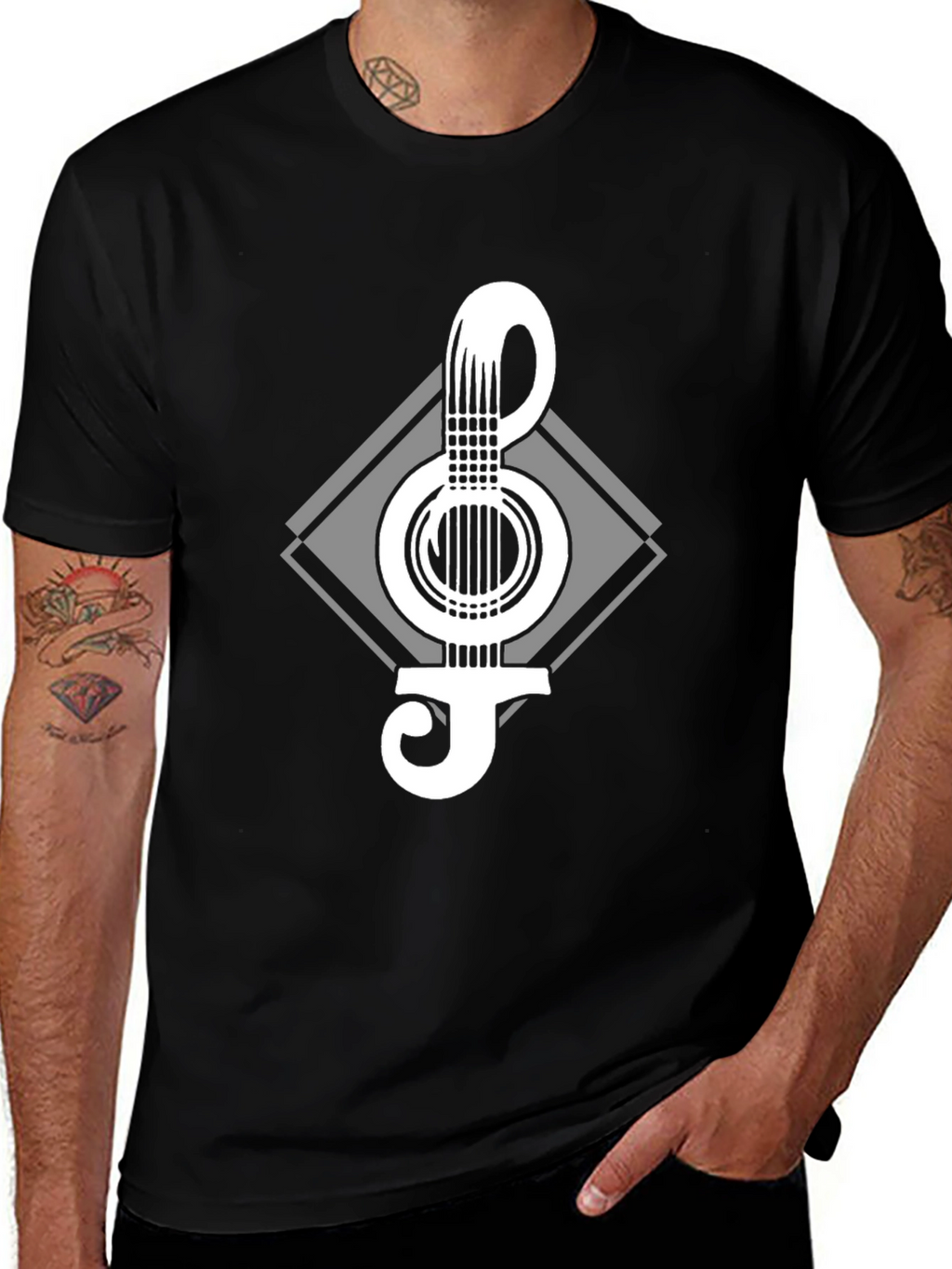 Guitar Treble Clef Graphic Tee