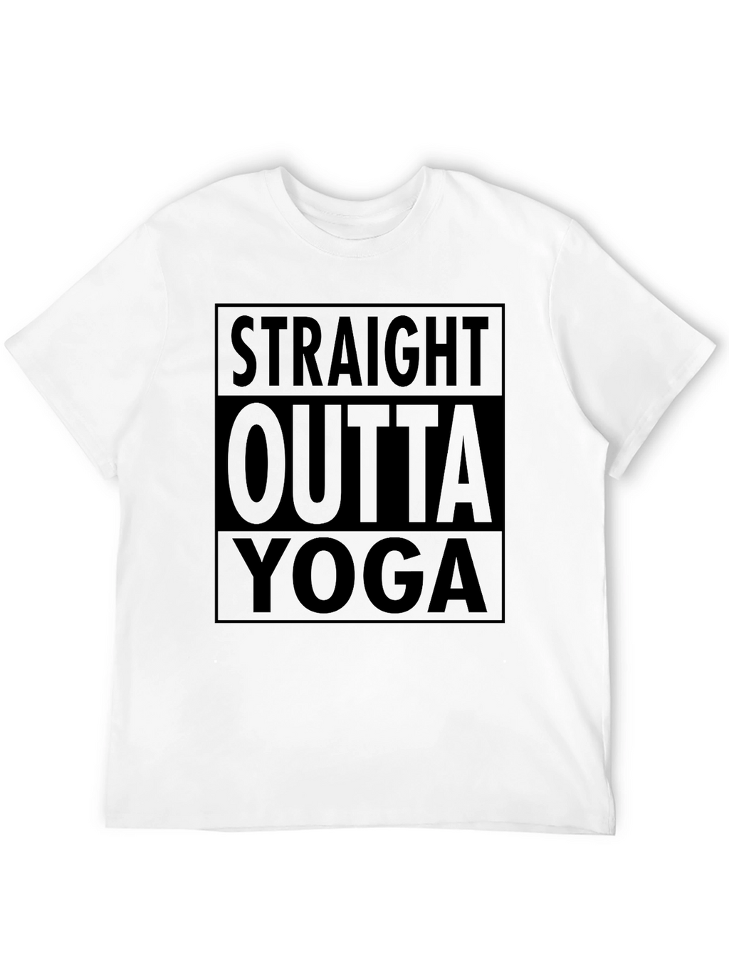 Straight Outta Yoga Black Graphic T-Shirt