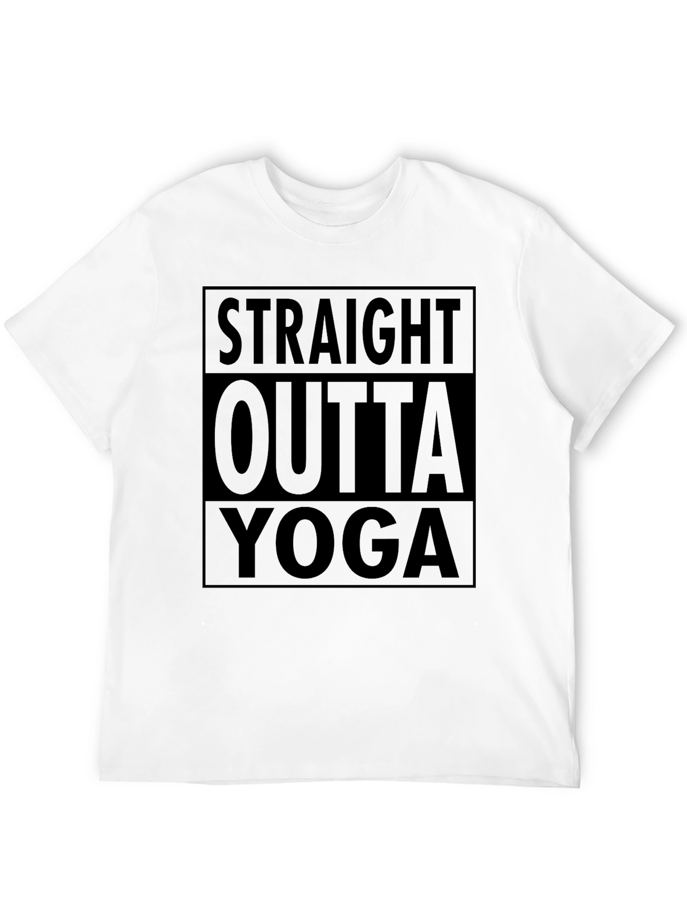 Straight Outta Yoga Black Graphic T-Shirt