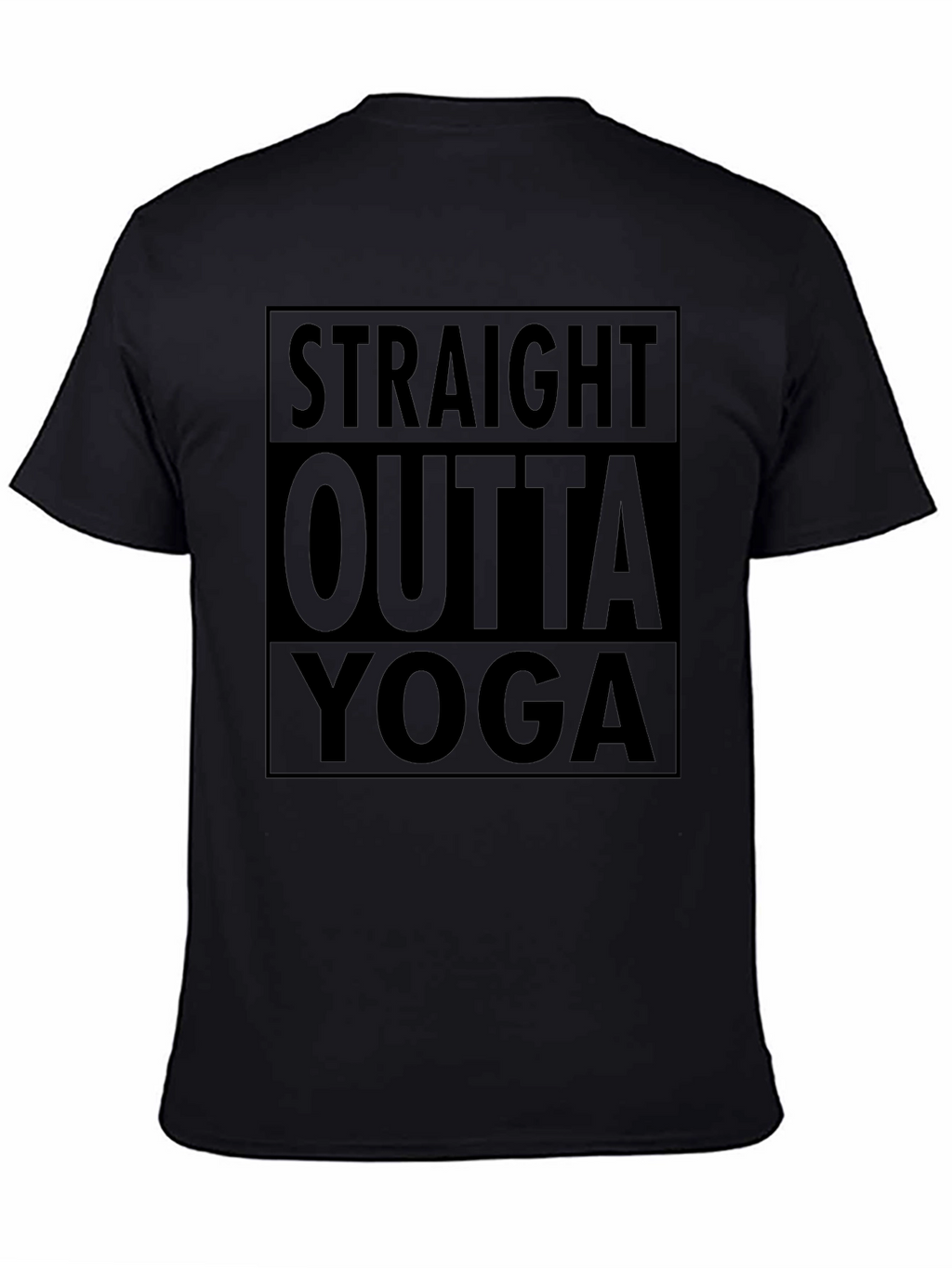 Straight Outta Yoga Black Graphic T-Shirt
