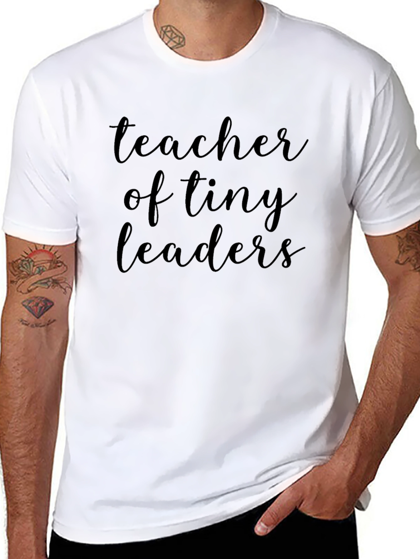 Teacher of Tiny Leaders Black T-Shirt