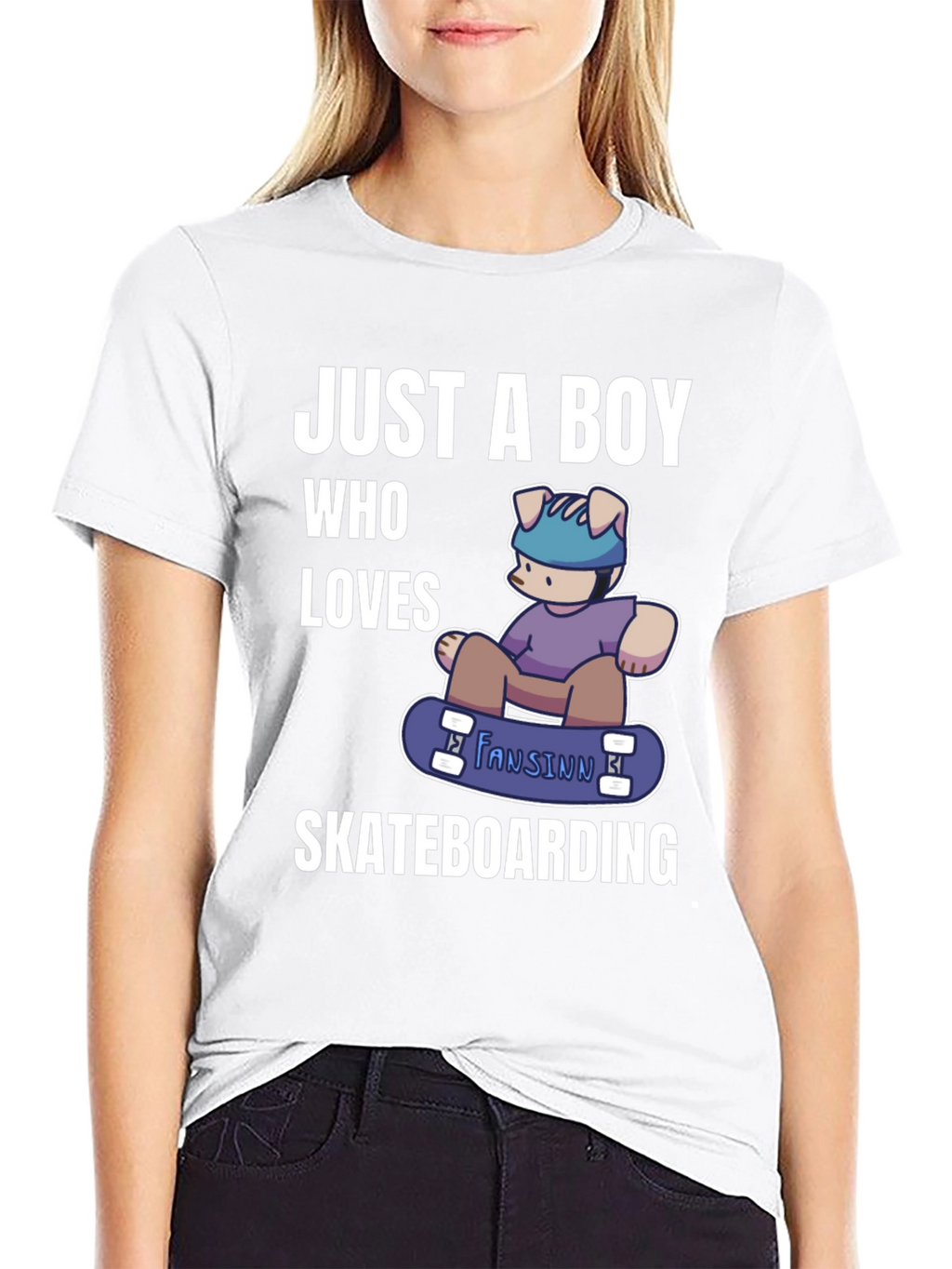 Boy Who Loves Skateboarding T-Shirt