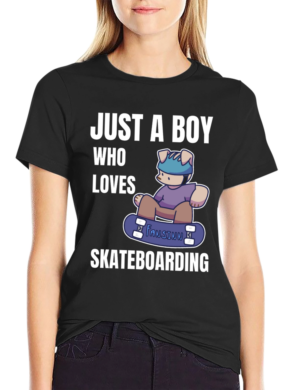 Boy Who Loves Skateboarding T-Shirt
