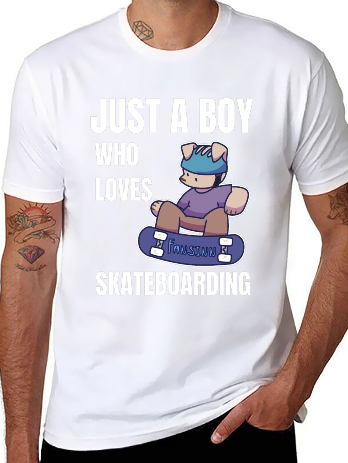 Boy Who Loves Skateboarding T-Shirt
