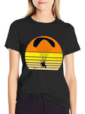 Sunset Powered Paragliding Graphic Tee