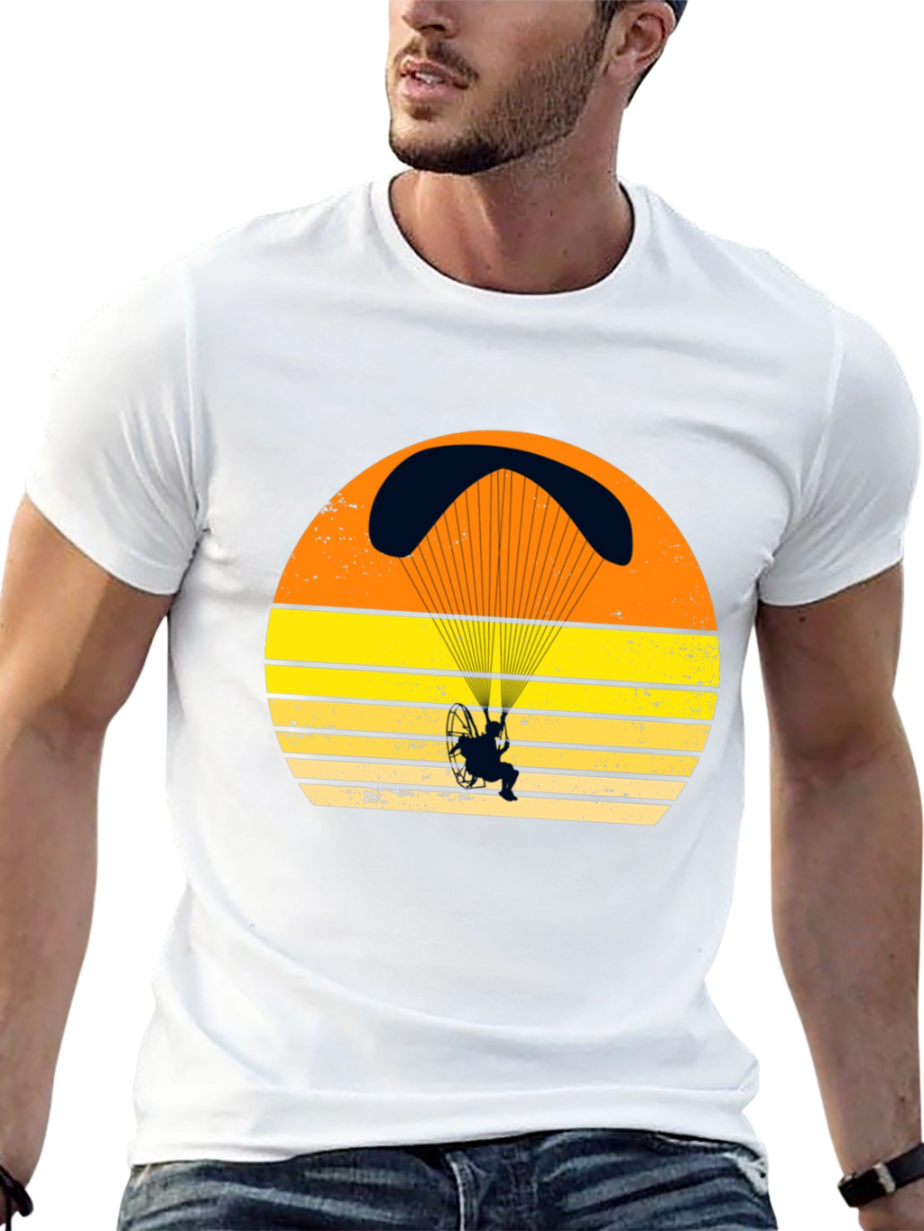 Sunset Powered Paragliding Graphic Tee