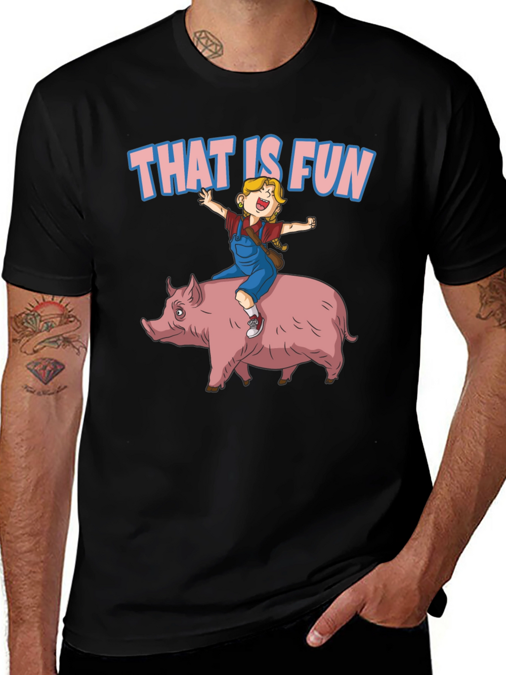 That Is Fun Pig Ride Graphic Tee