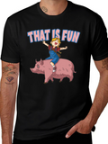 That Is Fun Pig Ride Graphic Tee