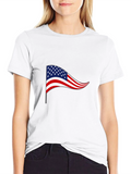 American Flag Graphic Black T-Shirt