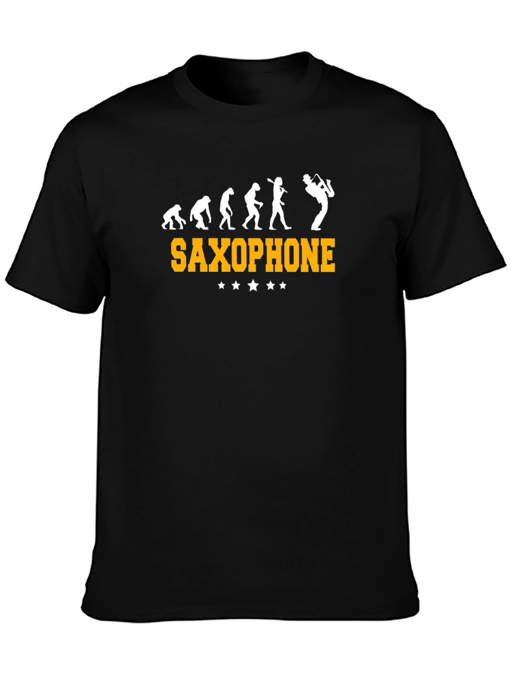 Saxophone Evolution Funny Graphic T-Shirt