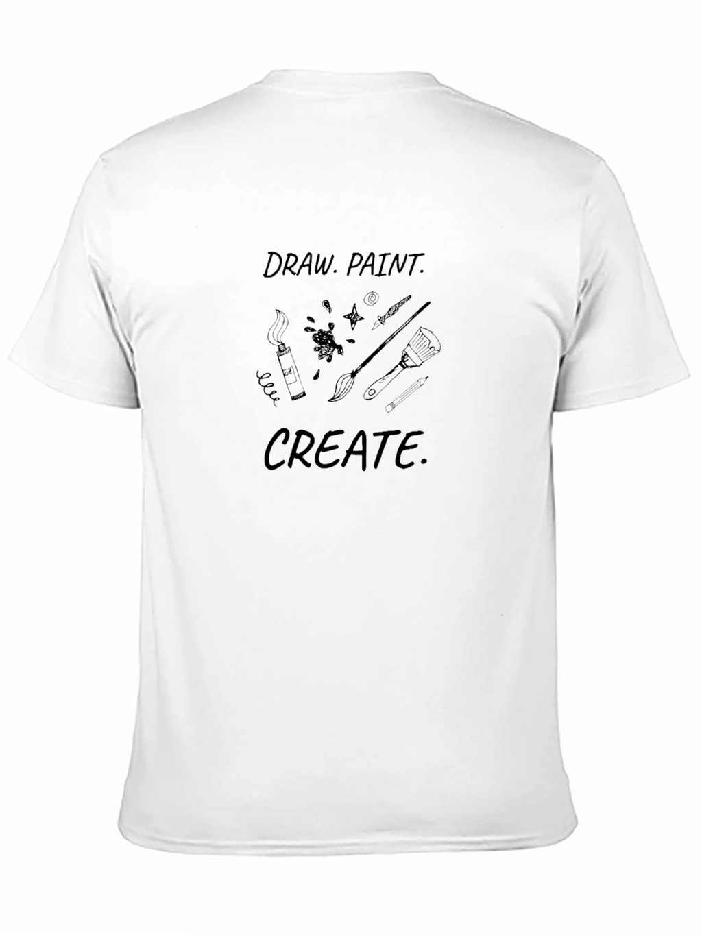Draw Paint Create Black T-Shirt