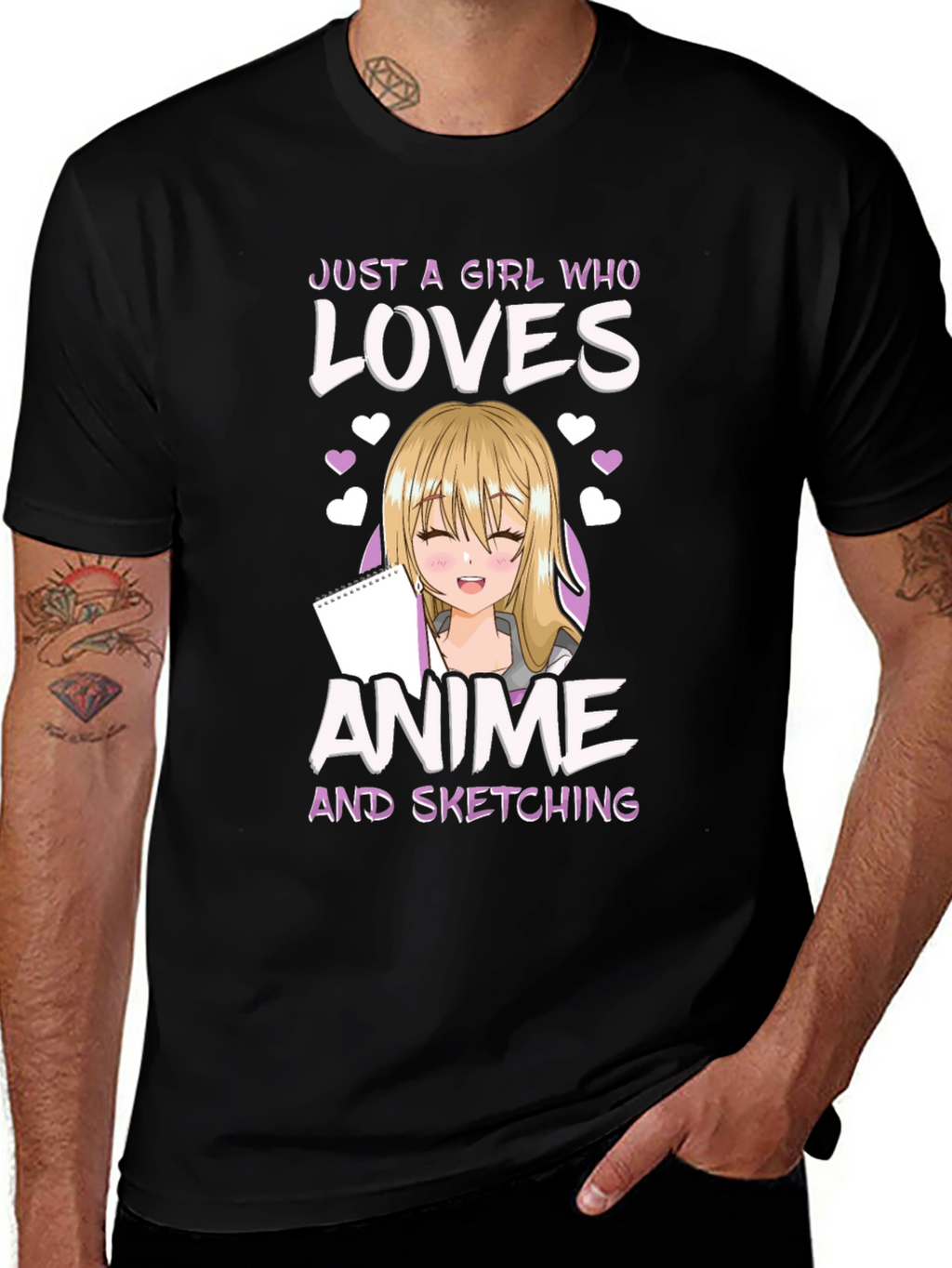 Anime Girl Sketching Lover T-Shirt