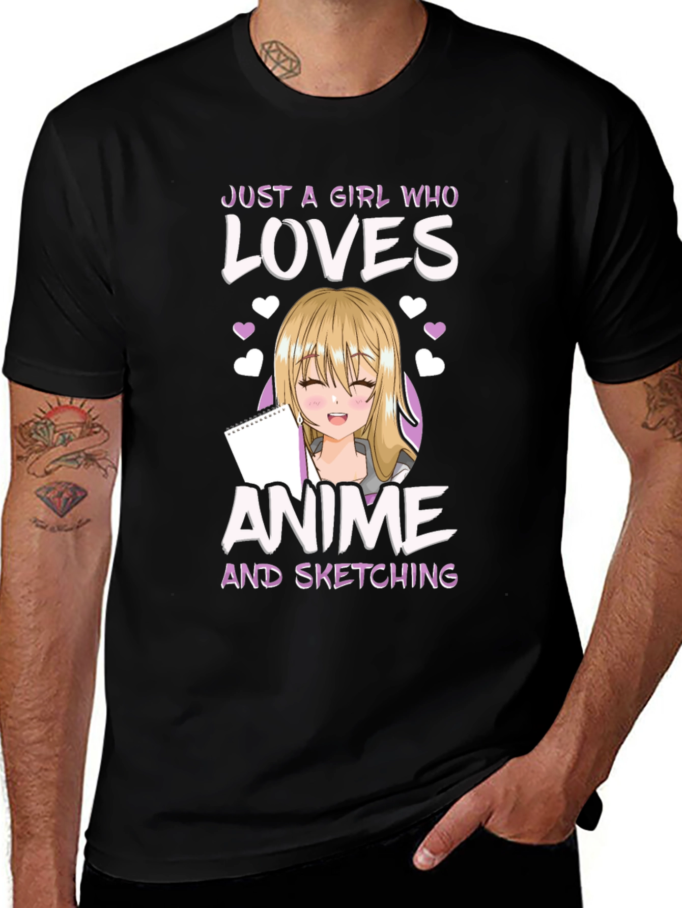 Anime Girl Sketching Lover T-Shirt