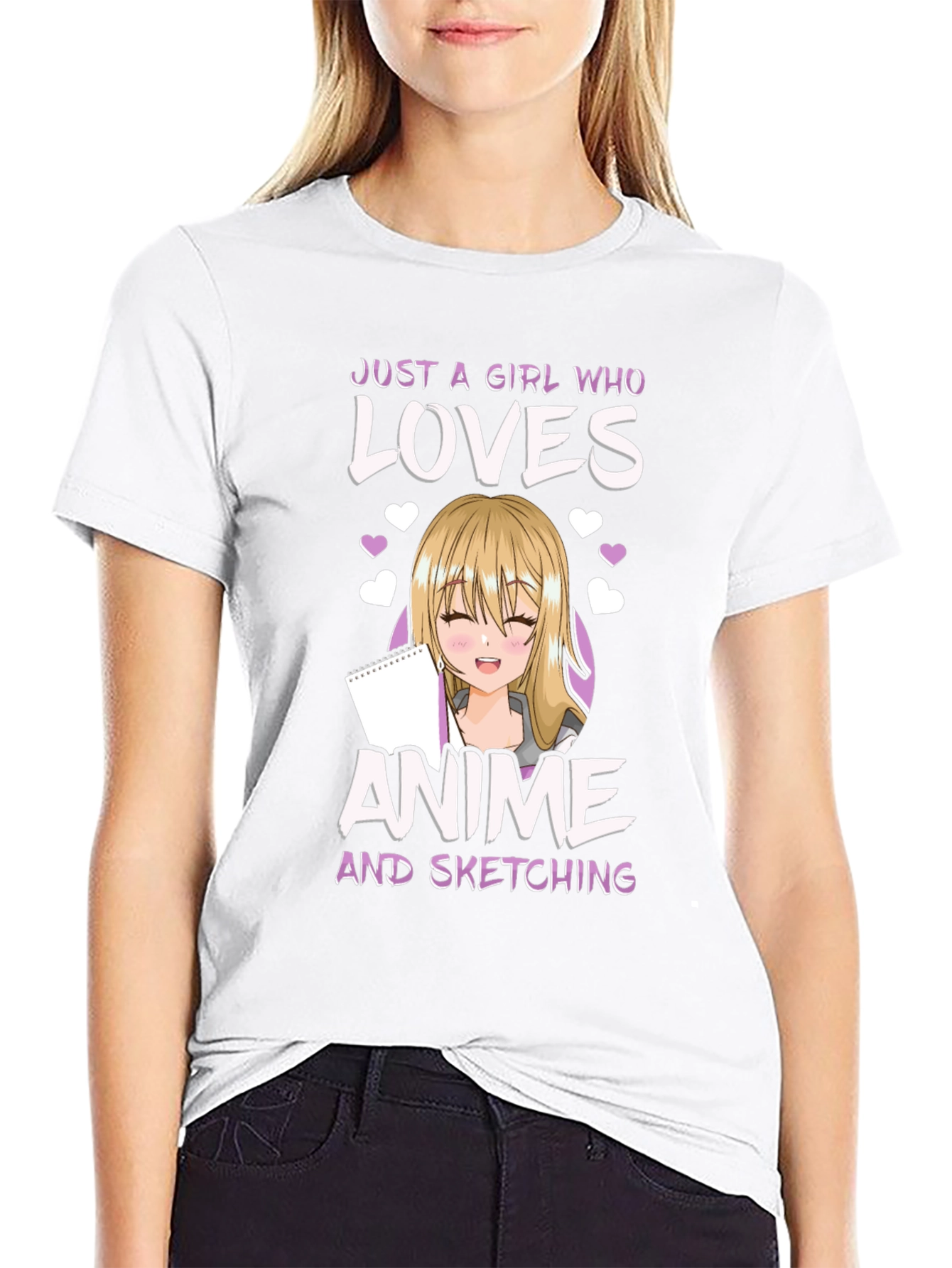 Anime Girl Sketching Lover T-Shirt