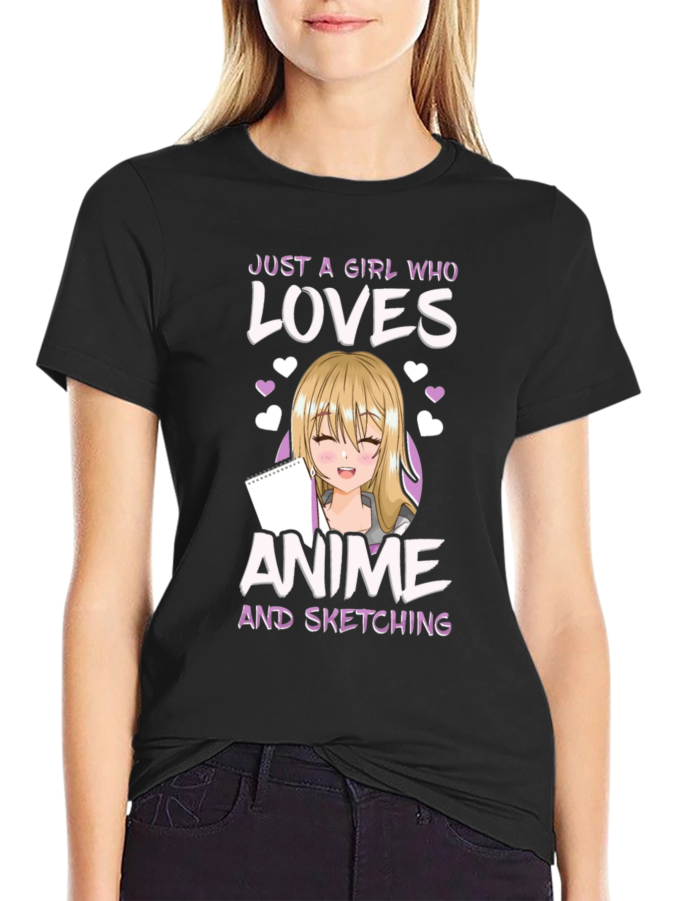 Anime Girl Sketching Lover T-Shirt