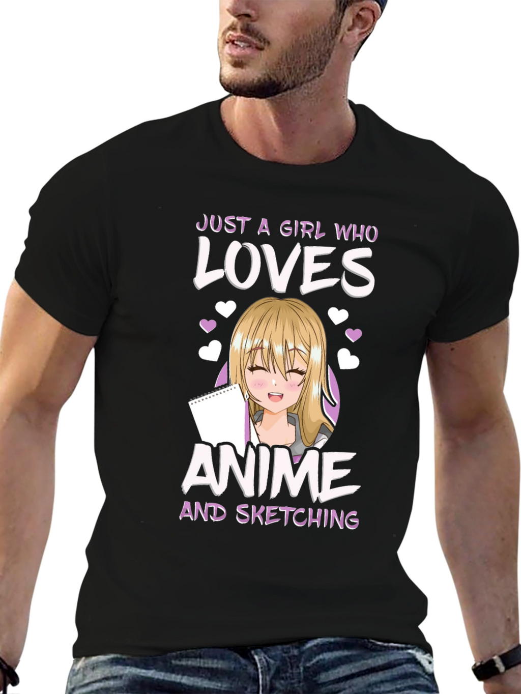 Anime Girl Sketching Lover T-Shirt