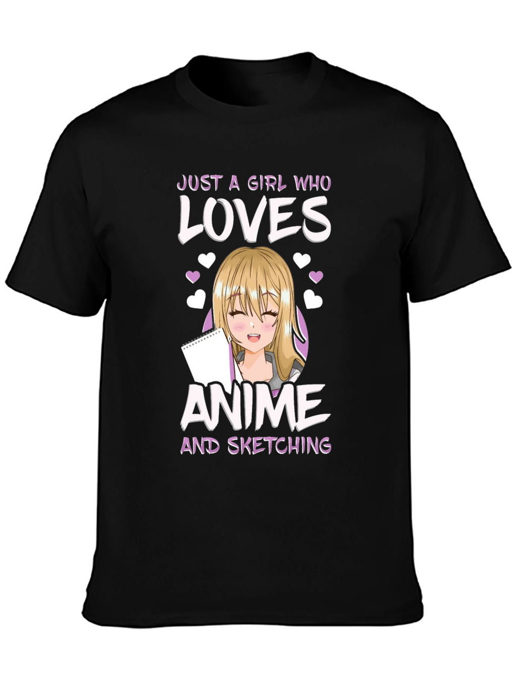 Anime Girl Sketching Lover T-Shirt