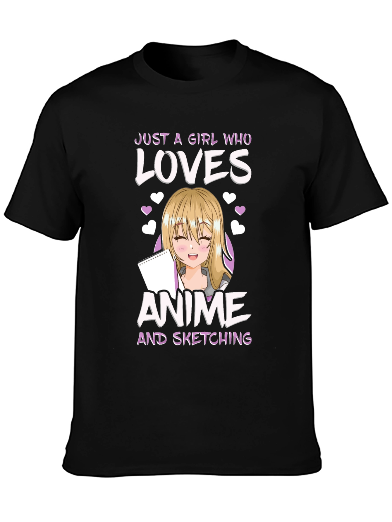 Anime Girl Sketching Lover T-Shirt