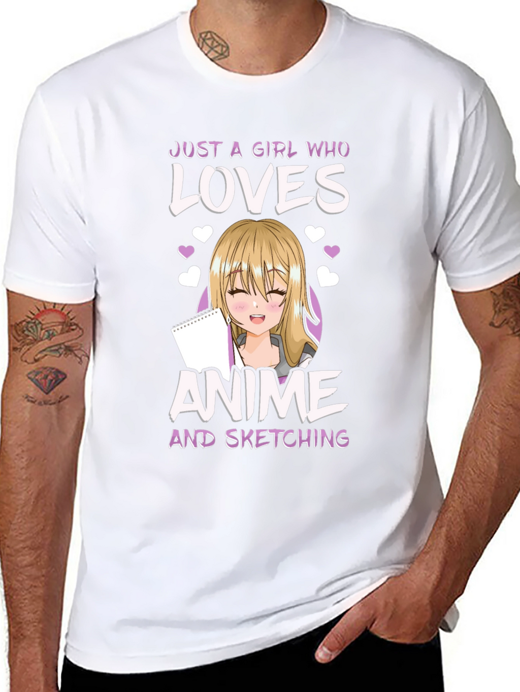 Anime Girl Sketching Lover T-Shirt
