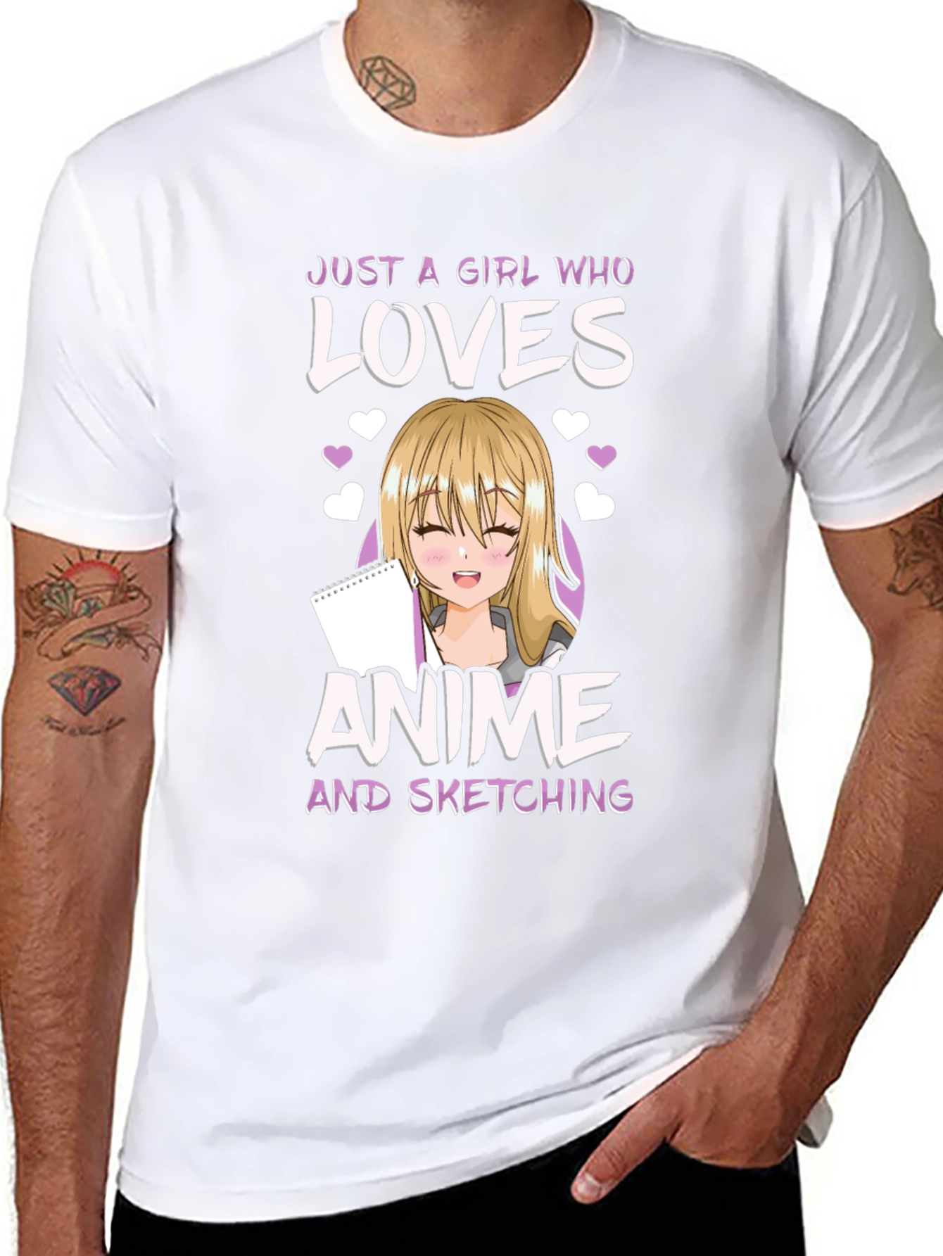 Anime Girl Sketching Lover T-Shirt