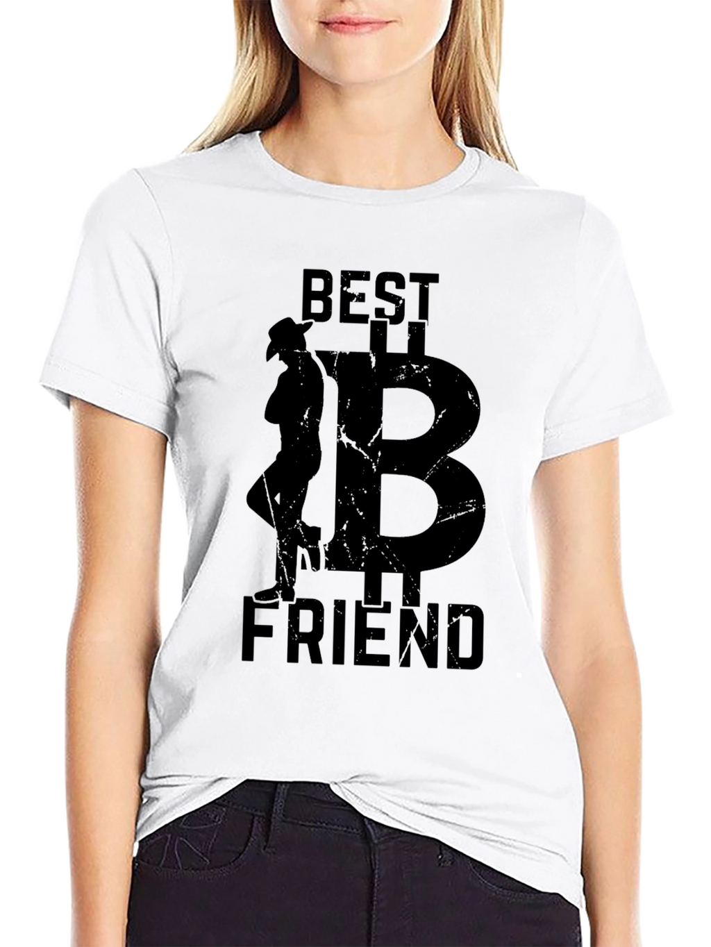 Best Friend Cowboy Bitcoin Black T-Shirt