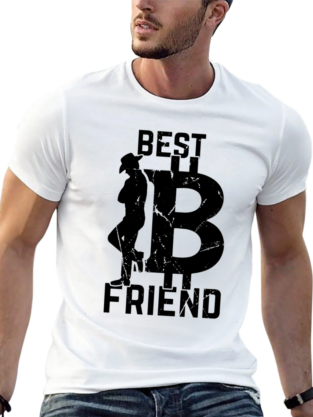 Best Friend Cowboy Bitcoin Black T-Shirt