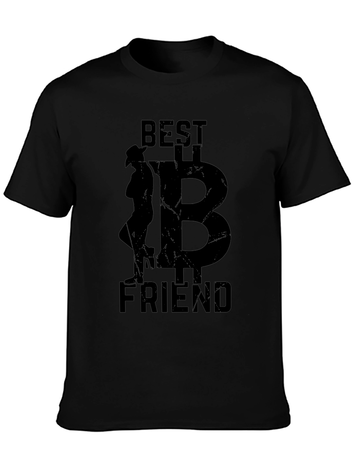 Best Friend Cowboy Bitcoin Black T-Shirt