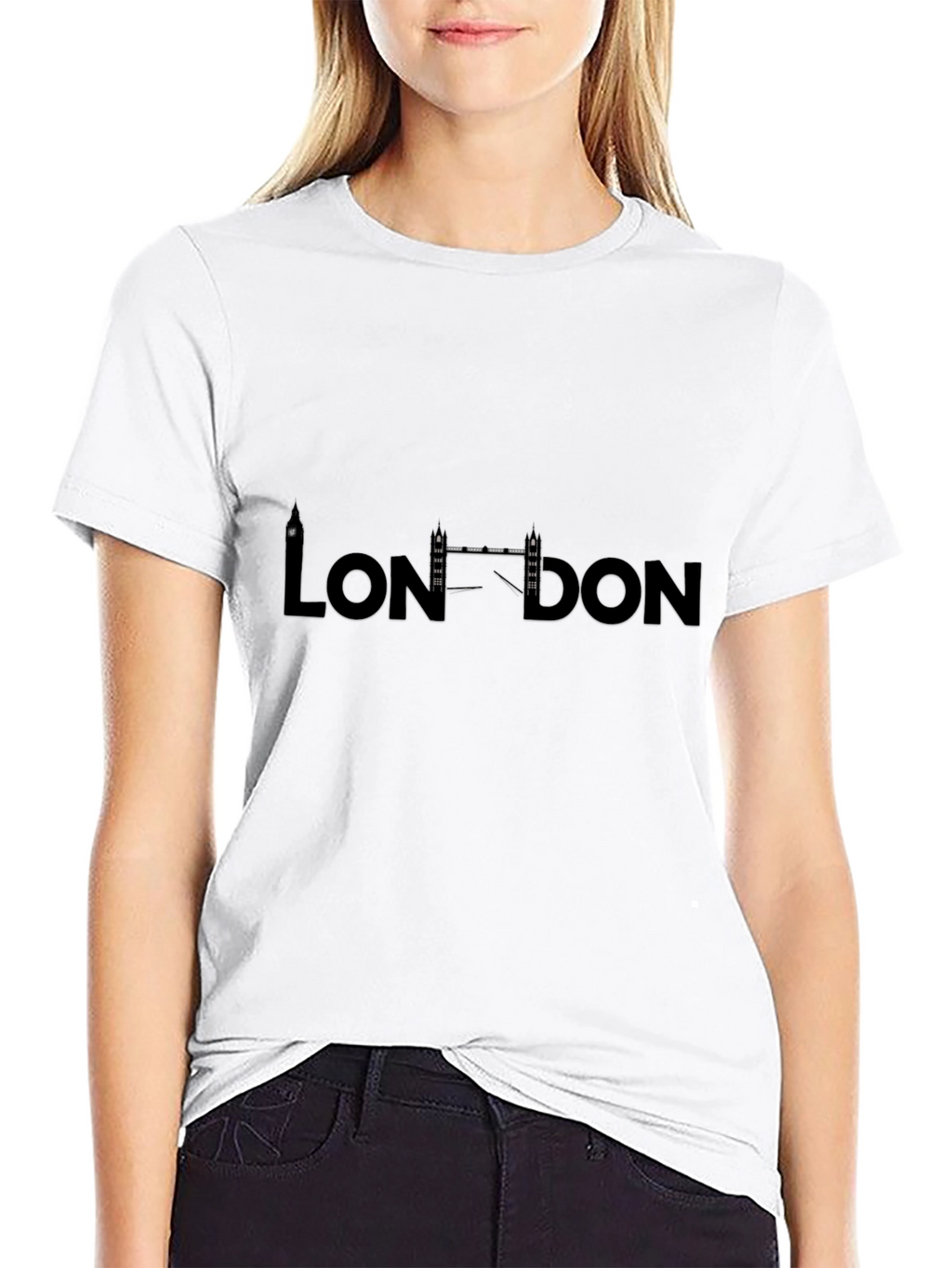 London Skyline Black Graphic Tee