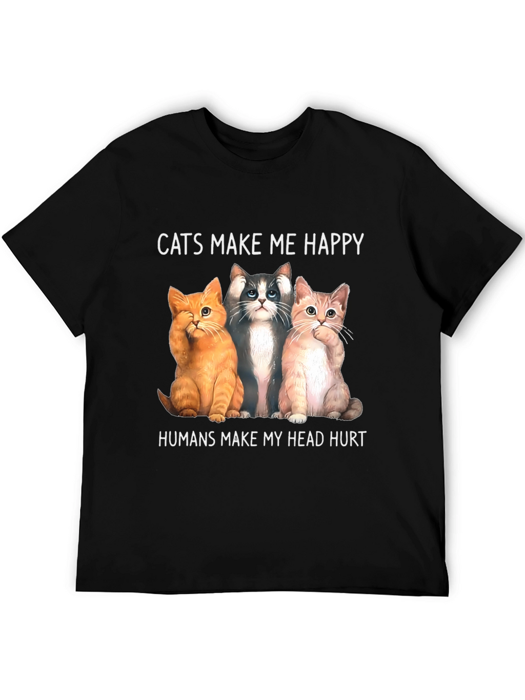 Cats Make Me Happy Graphic Tee
