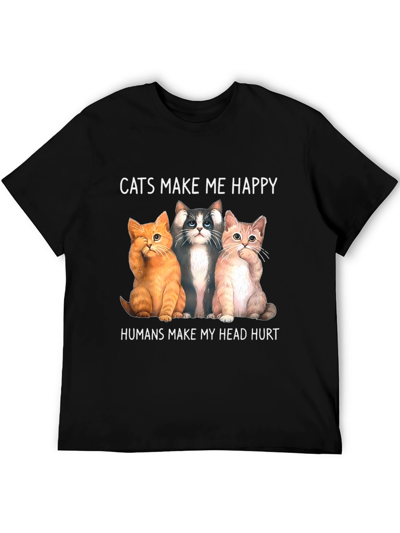 Cats Make Me Happy Graphic Tee