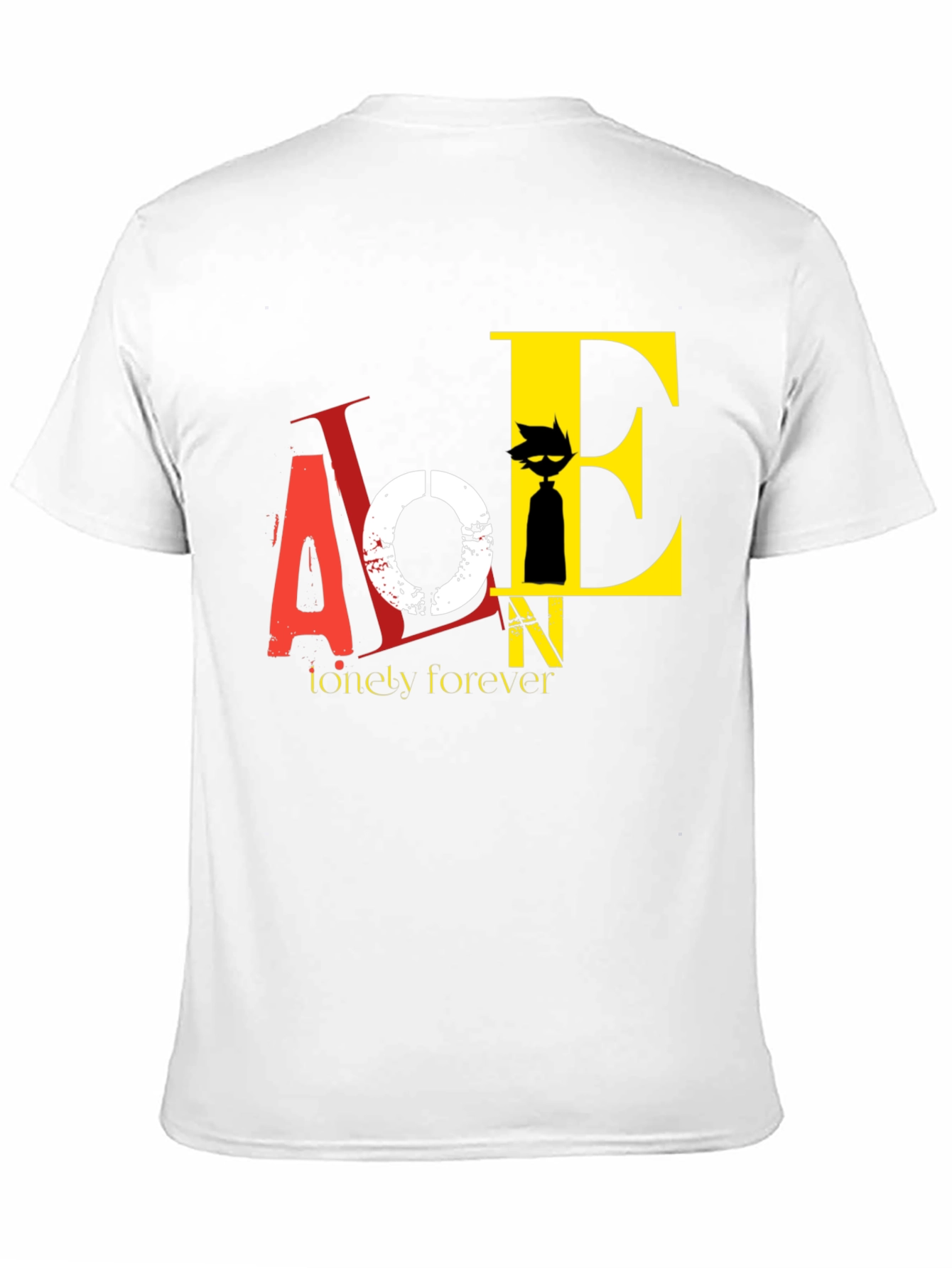 Lonely Forever Graphic Tee - Black Cotton T-Shirt