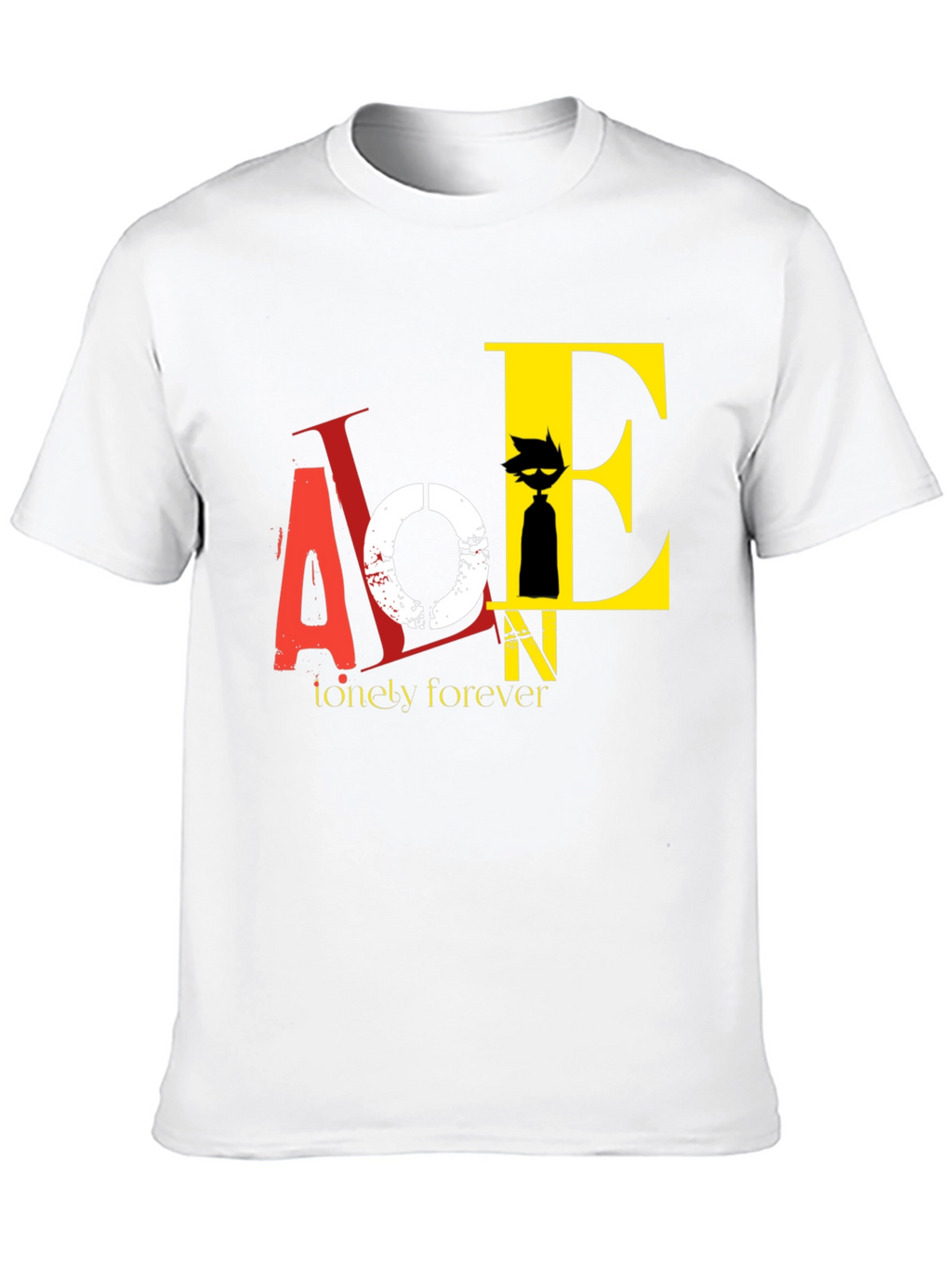 Lonely Forever Graphic Tee - Black Cotton T-Shirt