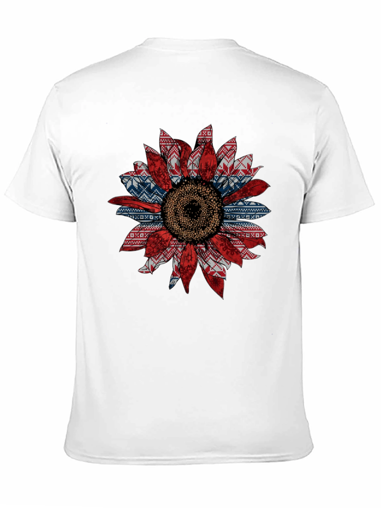 Sunflower Ugly Sweater Pattern T-Shirt