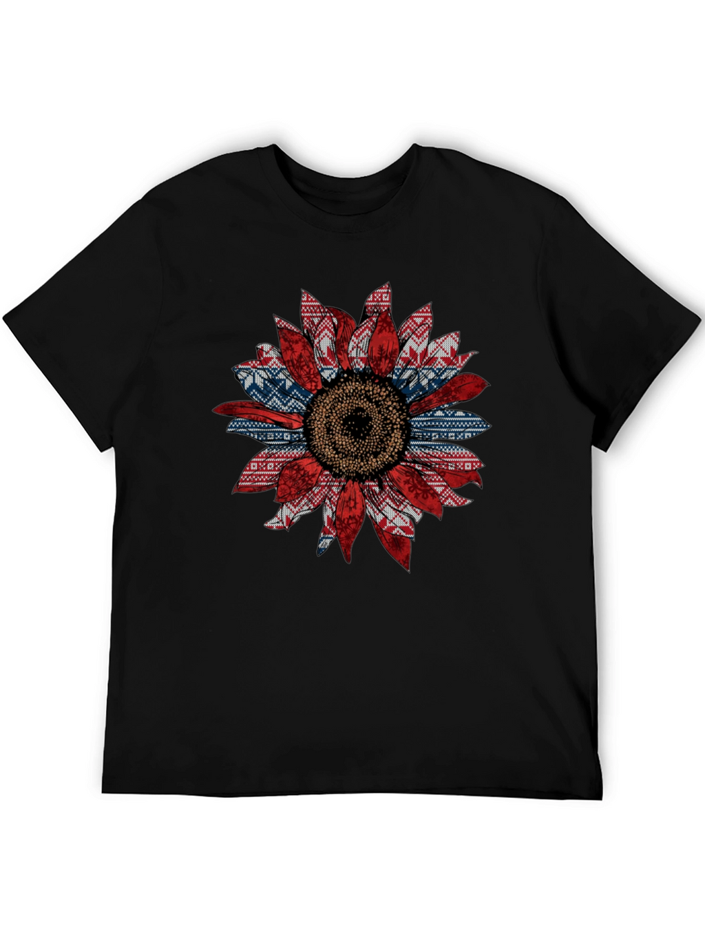 Sunflower Ugly Sweater Pattern T-Shirt