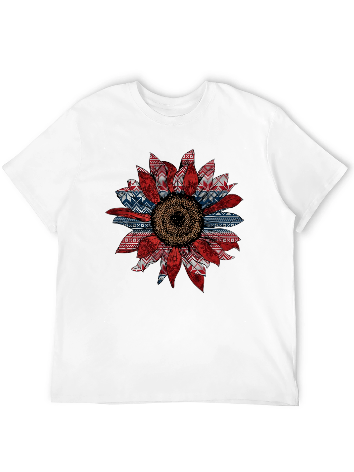 Sunflower Ugly Sweater Pattern T-Shirt