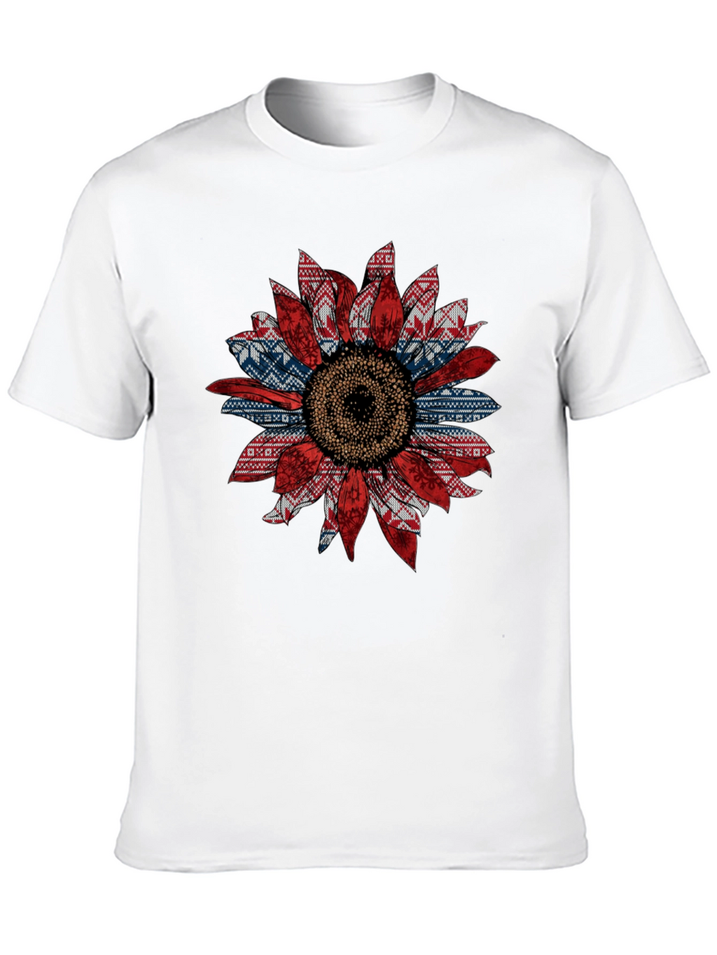 Sunflower Ugly Sweater Pattern T-Shirt