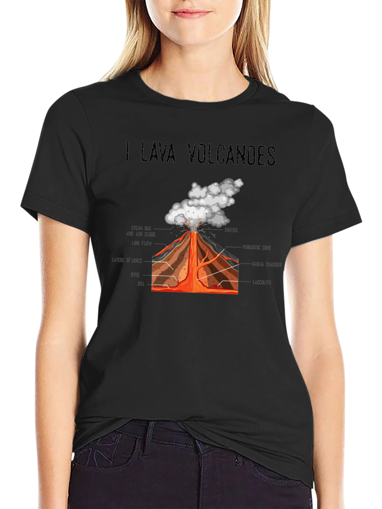 I Lava Volcanoes Graphic Tee - Unique Science Shirt