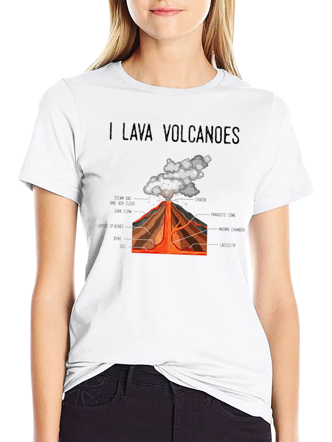 I Lava Volcanoes Graphic Tee - Unique Science Shirt
