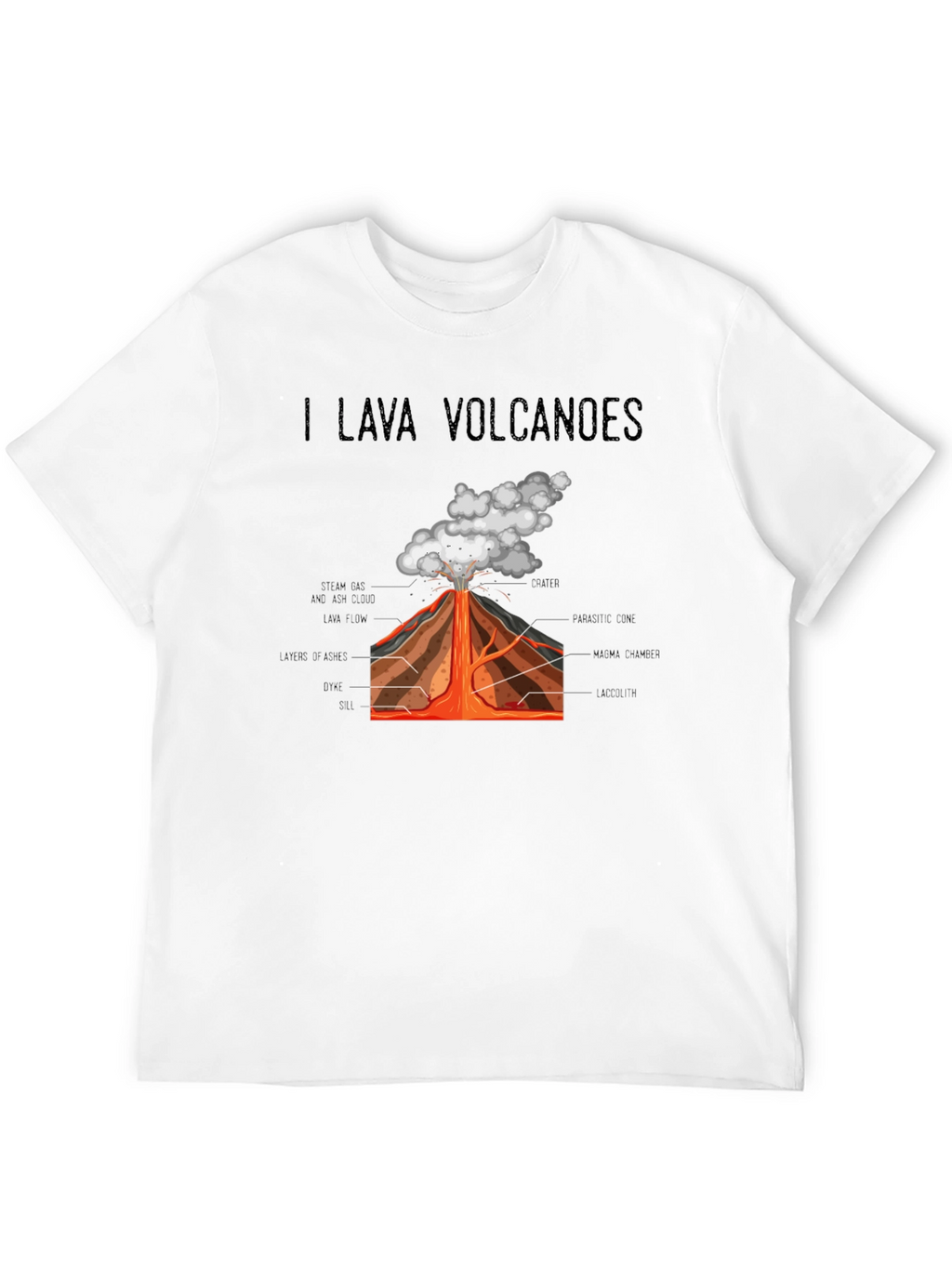 I Lava Volcanoes Graphic Tee - Unique Science Shirt