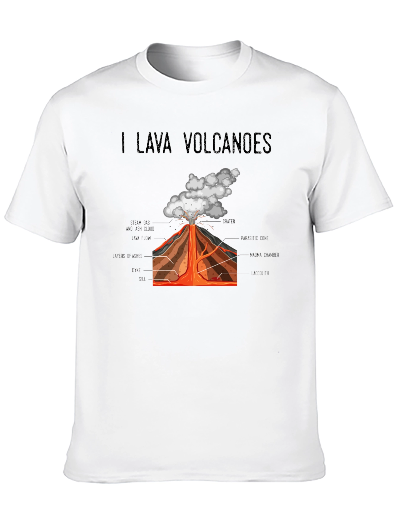 I Lava Volcanoes Graphic Tee - Unique Science Shirt