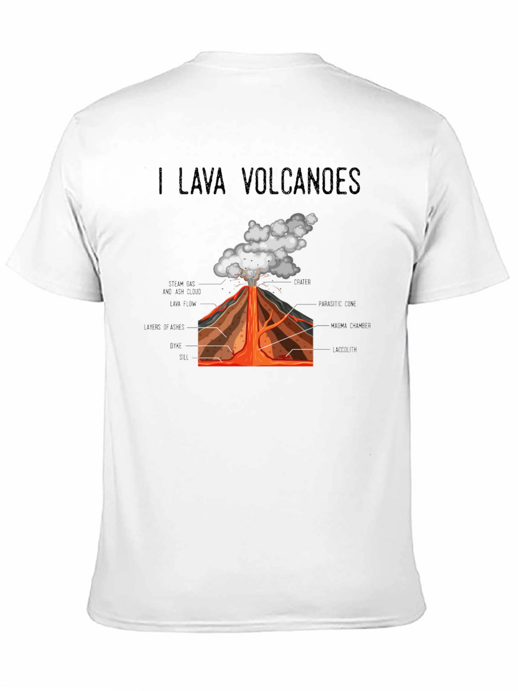 I Lava Volcanoes Graphic Tee - Unique Science Shirt