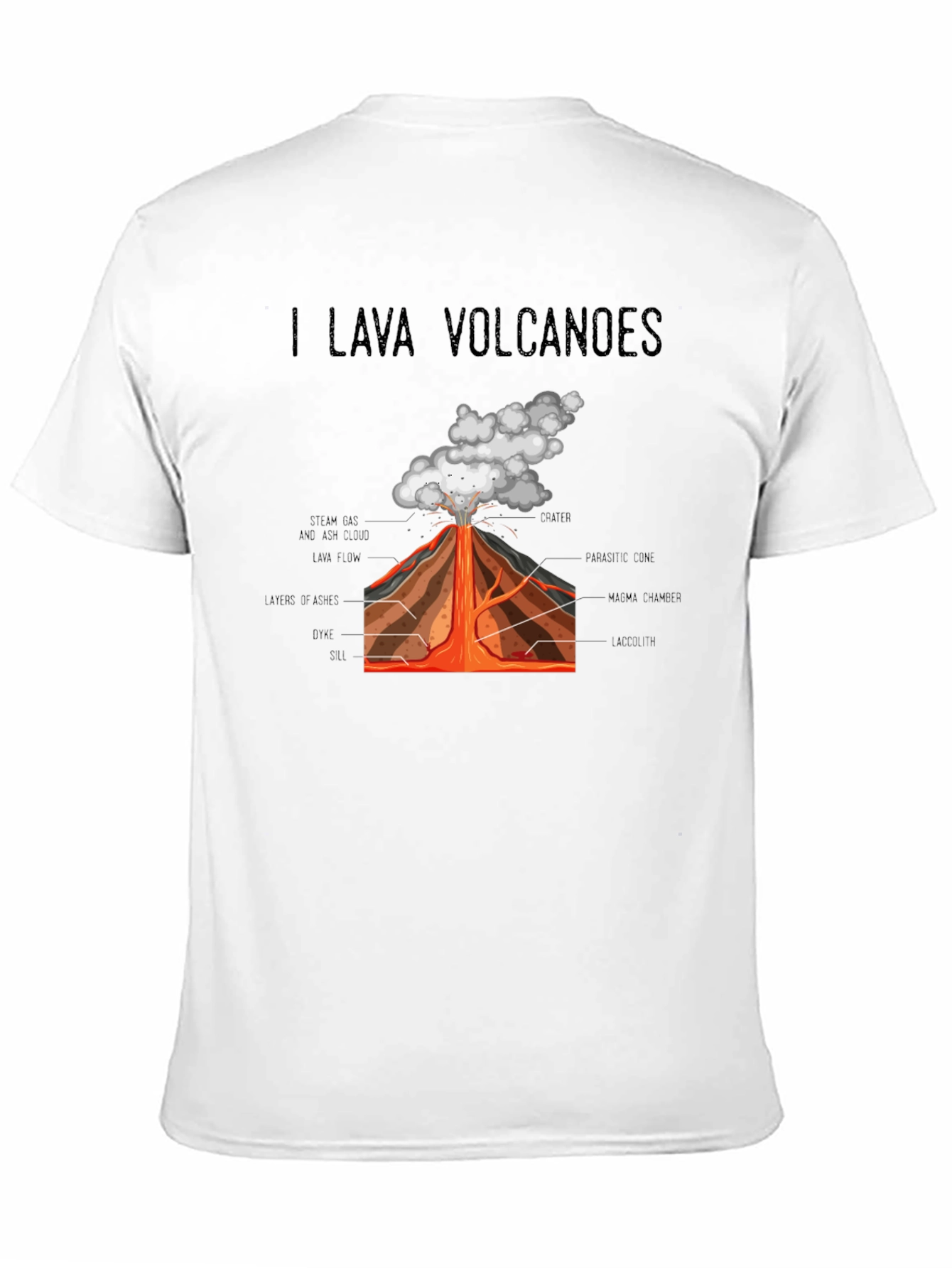 I Lava Volcanoes Graphic Tee - Unique Science Shirt
